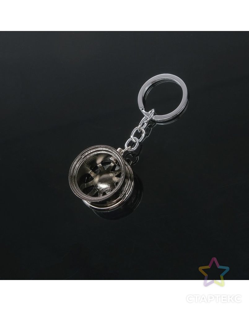 Брелок для ключей, диск, металл, темный хром арт. СМЛ-176227-1-СМЛ0002533026 2