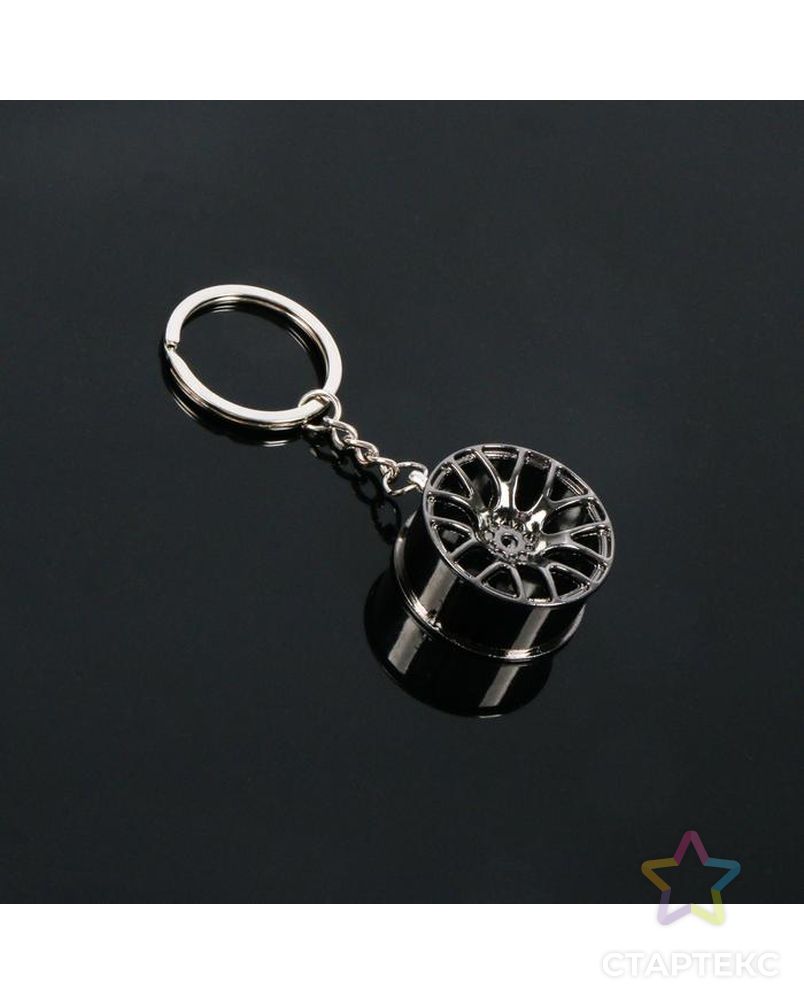 Брелок для ключей, диск, металл, темный хром арт. СМЛ-176227-1-СМЛ0002533026 3