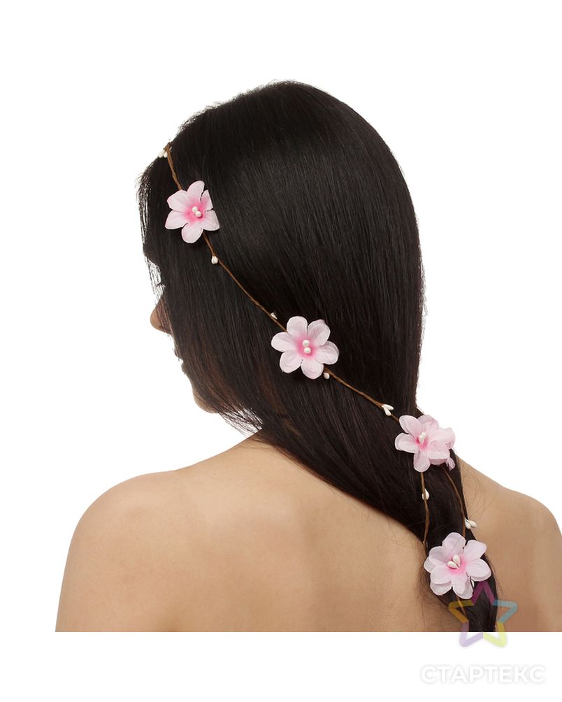 Декор для волос, вплетаемый "Розовый рай" арт. СМЛ-5162-1-СМЛ2540842