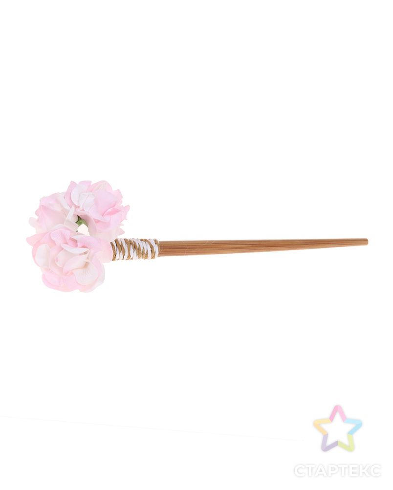 Гавайская палочка для волос "Цветы", цвет нежно-розовый арт. СМЛ-5312-1-СМЛ2560187 1