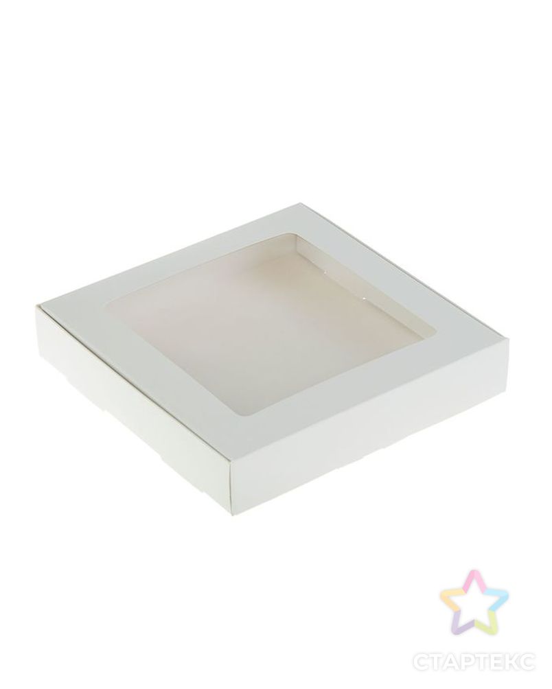 Коробка самосборная, с окном, сиреневая, 16 х 16 х 3 см арт. СМЛ-99018-8-СМЛ0002565414 3