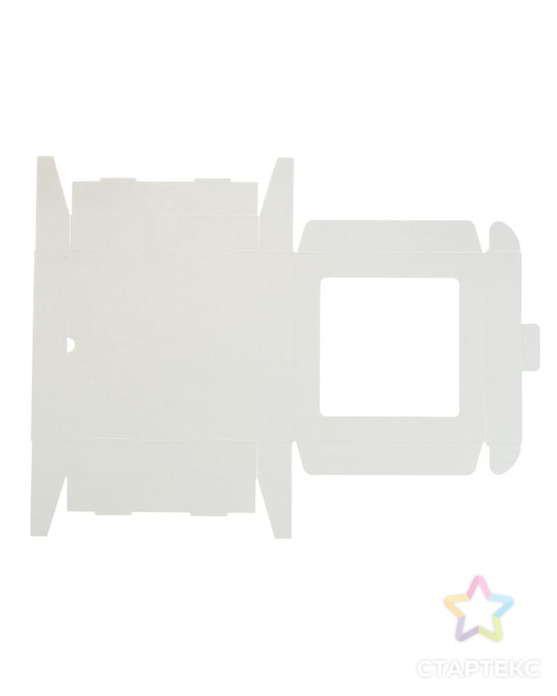 Коробка самосборная, с окном, сиреневая, 16 х 16 х 3 см арт. СМЛ-99018-8-СМЛ0002565414 5