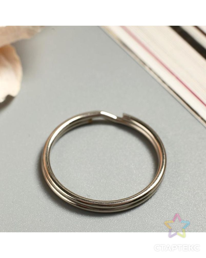 Основа для брелока кольцо металл серебро 2,5х2,5 см арт. СМЛ-204040-1-СМЛ0002583723 2