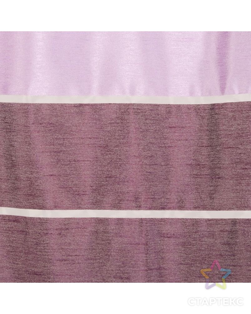 Тюль "Этель" 290х280 Гамма фиолетовый (горизонтальная полоса) б/утяжелителя, 100% п/э арт. СМЛ-19969-2-СМЛ2599156 1