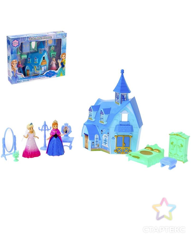 Замок для кукол «Принцессы» с аксессуарами, световые и звуковые эффекты арт. СМЛ-50993-1-СМЛ0002605010 1
