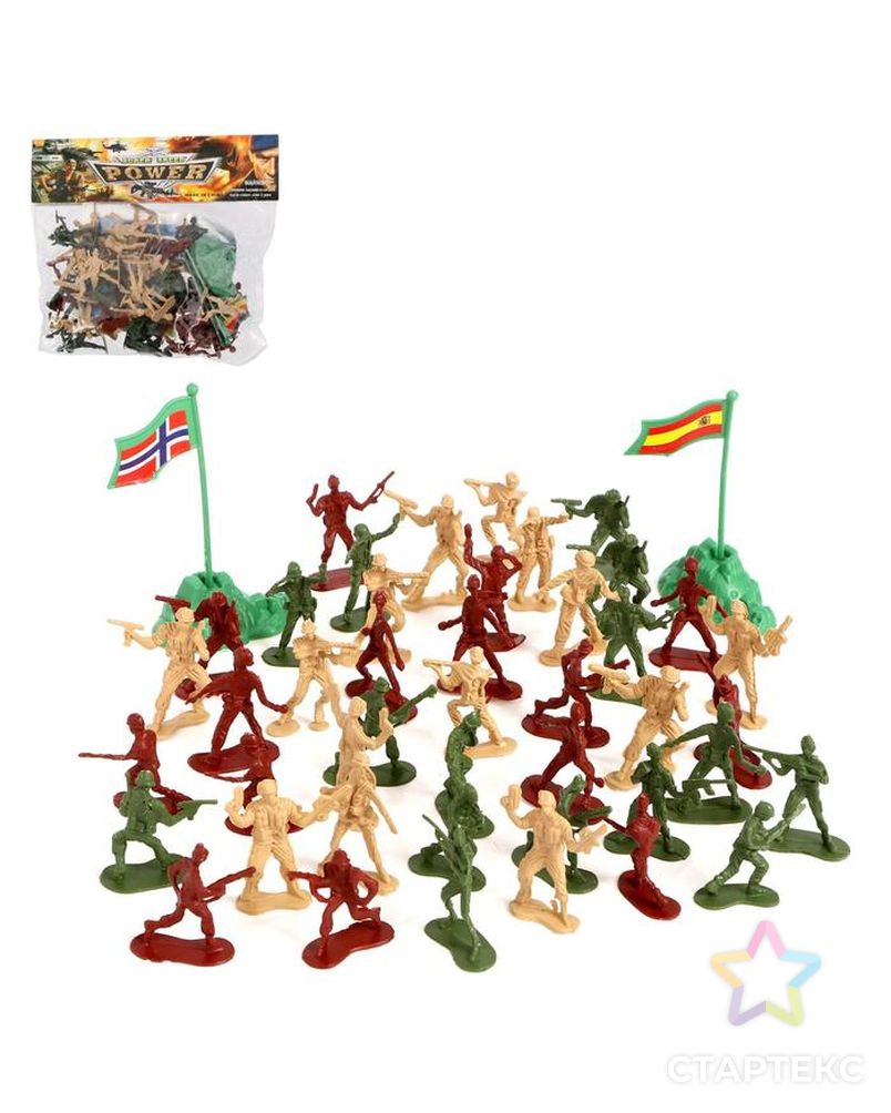 Набор солдатиков «Мировое сражение», с аксессуарами арт. СМЛ-50854-1-СМЛ0002617249 1