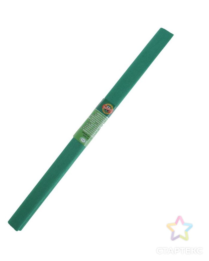 Бумага креповая поделочная гофро Koh-I-Noor 50 x 200 см 9755/19 зелёная тёмная, в рулоне арт. СМЛ-203893-1-СМЛ0002628865 1