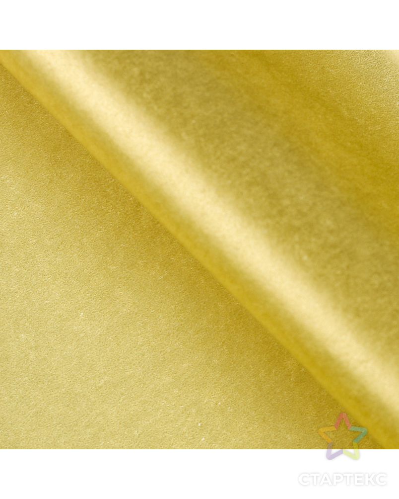 Бумага упаковочная тишью, золотой, 50 см х 66 см уп.10 листов арт. СМЛ-50302-1-СМЛ0002654626 1
