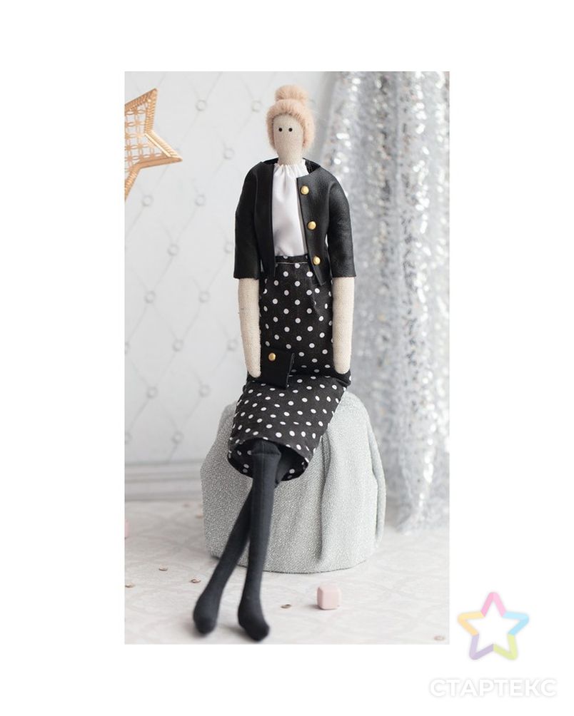 Интерьерная кукла «Коко», набор для шитья, 18х22х3,6 см арт. СМЛ-5405-1-СМЛ2677046