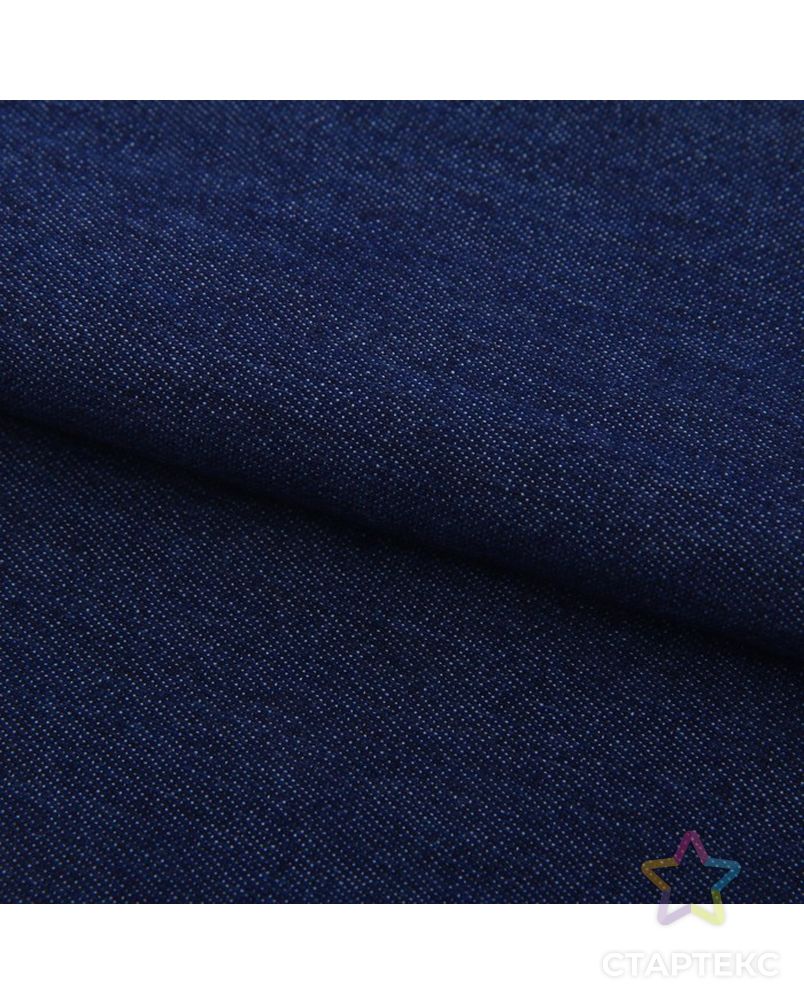 Ткань для пэчворка мягкая джинса тёмно‒синяя, 47 х 50 см арт. СМЛ-5419-1-СМЛ2677184 1
