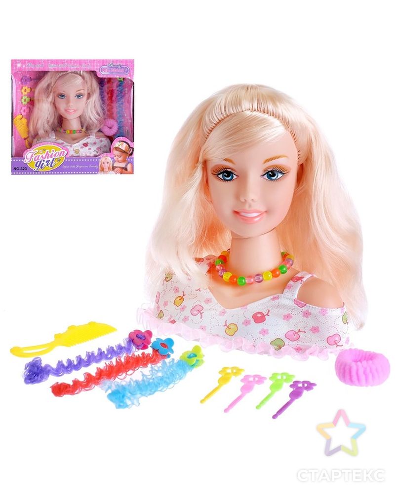 Кукла-манекен для создания причёсок "Красавица" с аксессуарами арт. СМЛ-51087-1-СМЛ0002683130 1