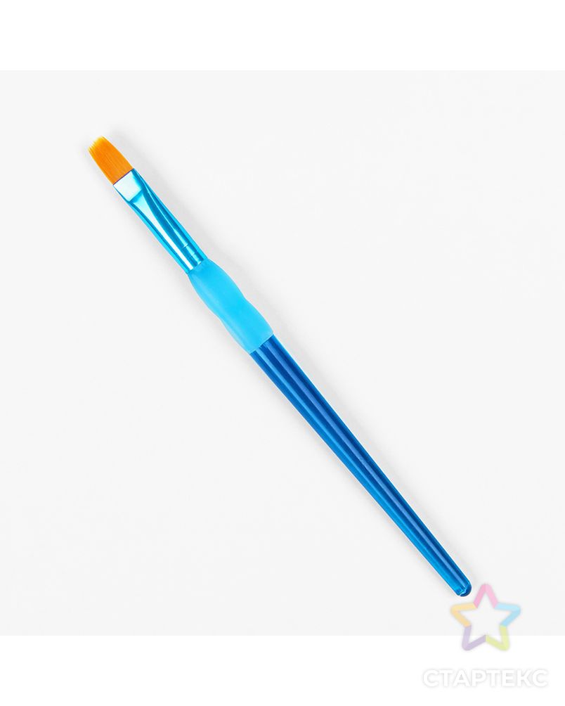 Набор кистей, нейлон, 5 штук, круглые, с цветными ручками, с резиновыми держателями арт. СМЛ-204213-1-СМЛ0002694227 2
