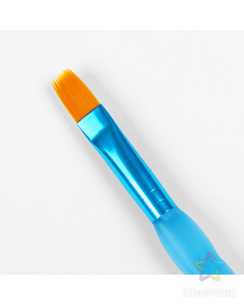 Набор кистей, нейлон, 5 штук, круглые, с цветными ручками, с резиновыми держателями арт. СМЛ-204213-1-СМЛ0002694227 3