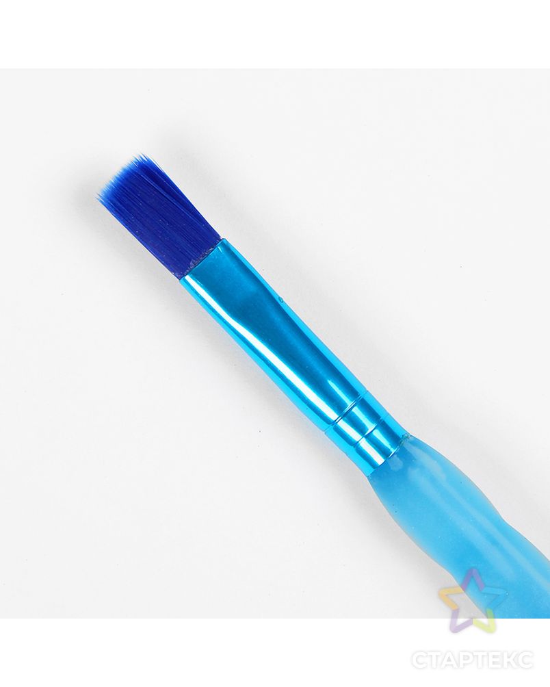 Набор кистей, нейлон, 5 штук, с цветными ручками, с резиновыми держателями арт. СМЛ-204214-1-СМЛ0002694228 3