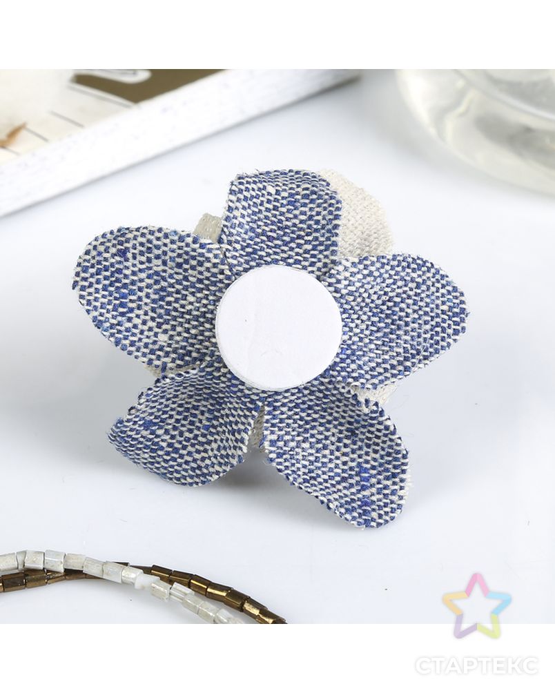 Декор для творчества "Винтажные розы" синий оттенок (набор 4 шт) 8х4,5х4,5 см арт. СМЛ-5521-1-СМЛ2701245 3