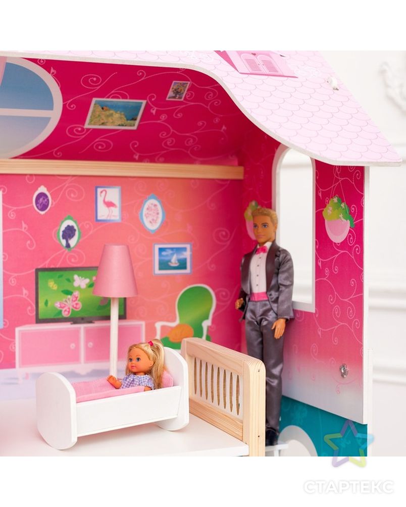 Кукольный домик «Вдохновение», (16 предметов мебели, 2 лестницы) арт. СМЛ-49224-1-СМЛ0002709695 3