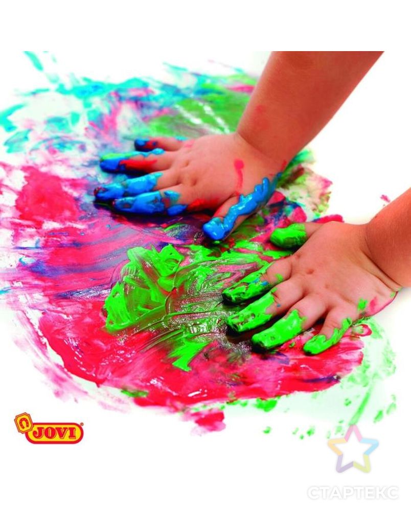 Набор красок для рисования руками с аксессуарами в чемодане, JOVI, для малышей арт. СМЛ-212440-1-СМЛ0002717524 9
