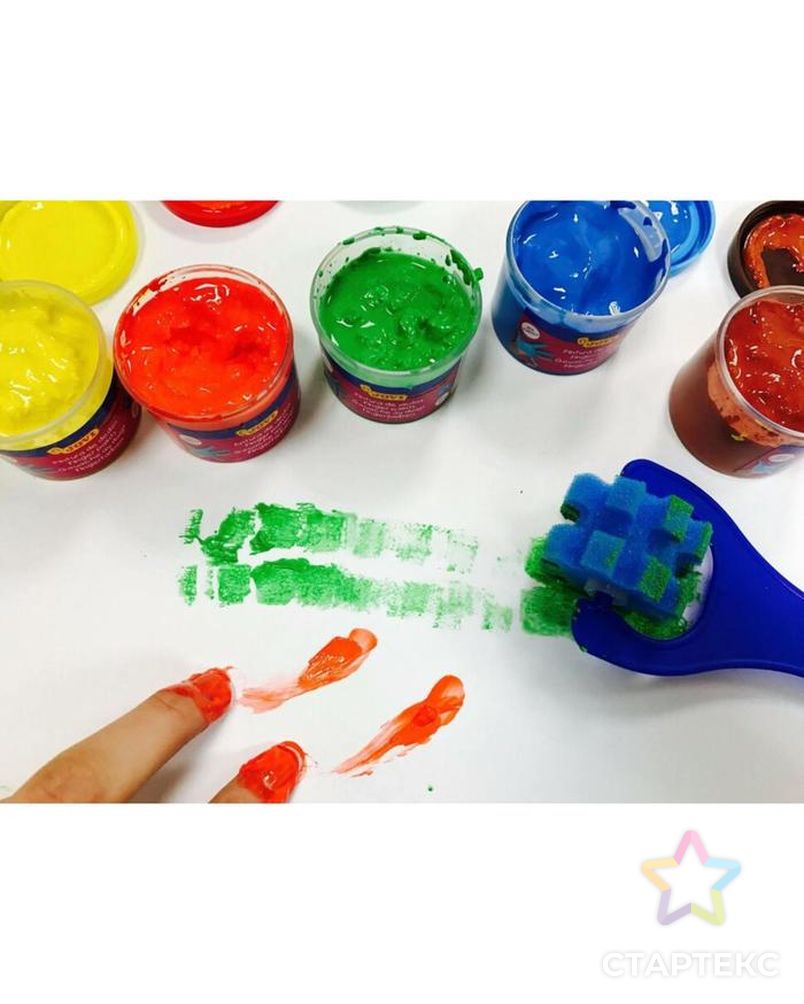 Набор красок для рисования руками с аксессуарами в чемодане, JOVI, для малышей арт. СМЛ-212440-1-СМЛ0002717524 8
