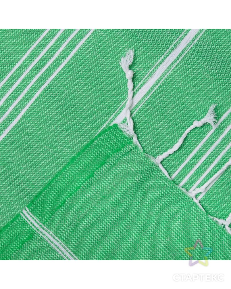 Полотенце пляжное пештемаль, размер 100х180 см, цвет светло-зелёный арт. СМЛ-25945-1-СМЛ2720689 3