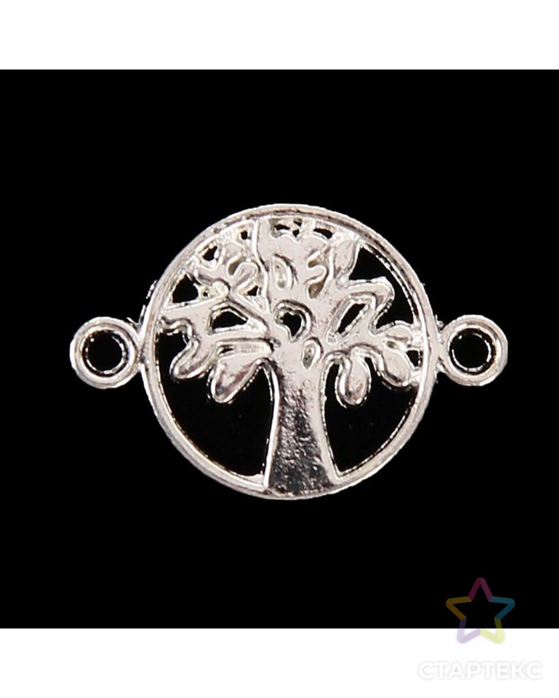 Декор металл для творчества "Дерево" (A41178) серебро 1,2х1,8 см арт. СМЛ-5617-1-СМЛ2726162