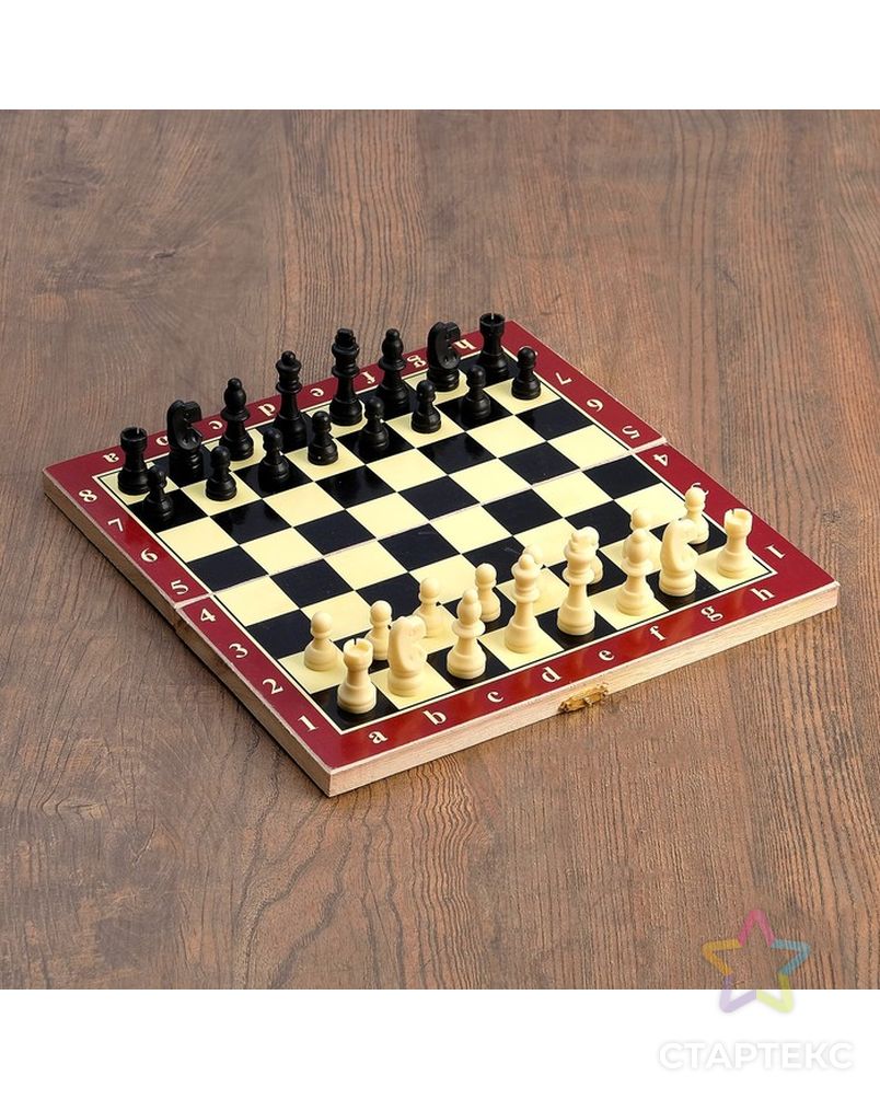 Настольная игра 3 в 1 "Карнал": нарды, шахматы, шашки, фишки - дерево, фигуры - пластик арт. СМЛ-45160-1-СМЛ0000273156 2