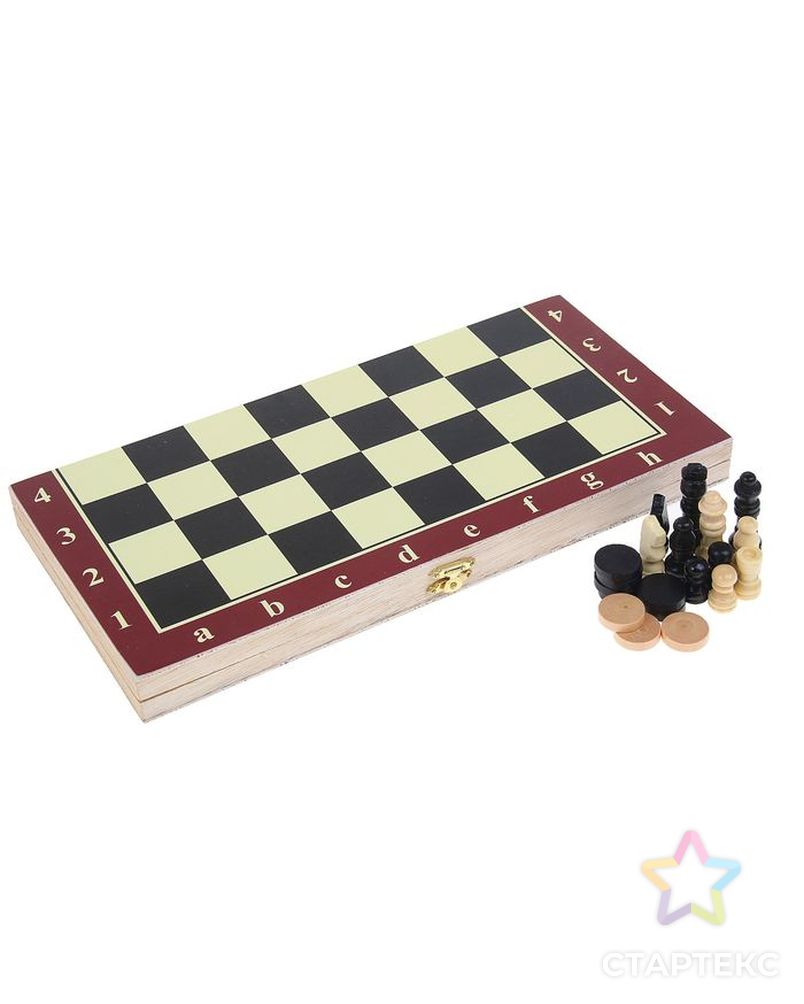 Настольная игра 3 в 1 "Карнал": нарды, шахматы, шашки, фишки - дерево, фигуры - пластик арт. СМЛ-45160-1-СМЛ0000273156 5