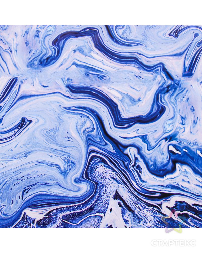 Бумага упаковочная глянцевая "Синий мрамор", 70 х100 см арт. СМЛ-50187-1-СМЛ0002739441 3