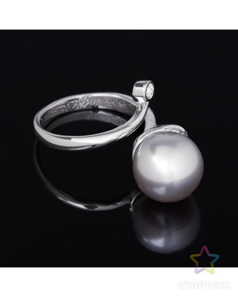 Кольцо "Исида", безразмерное, цвет серый в чернёном серебре арт. СМЛ-30514-1-СМЛ2744760 1