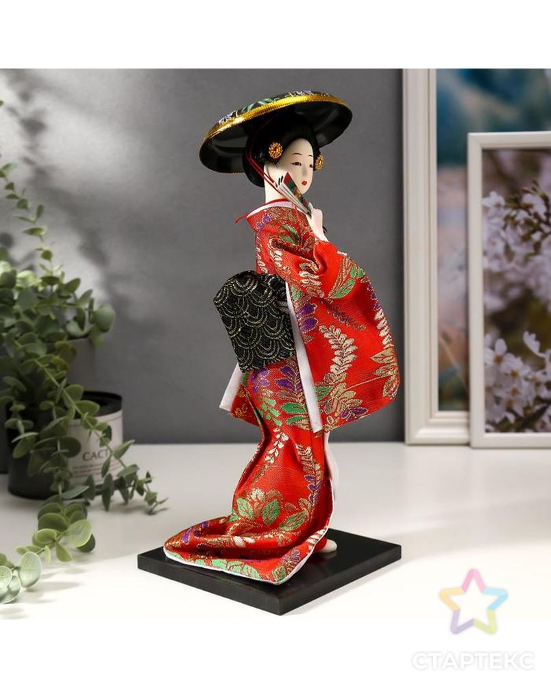 Кукла коллекционная "Китаянка с веером в шляпе" 30х12,5х12,5 см арт. СМЛ-96364-1-СМЛ0002749656 3