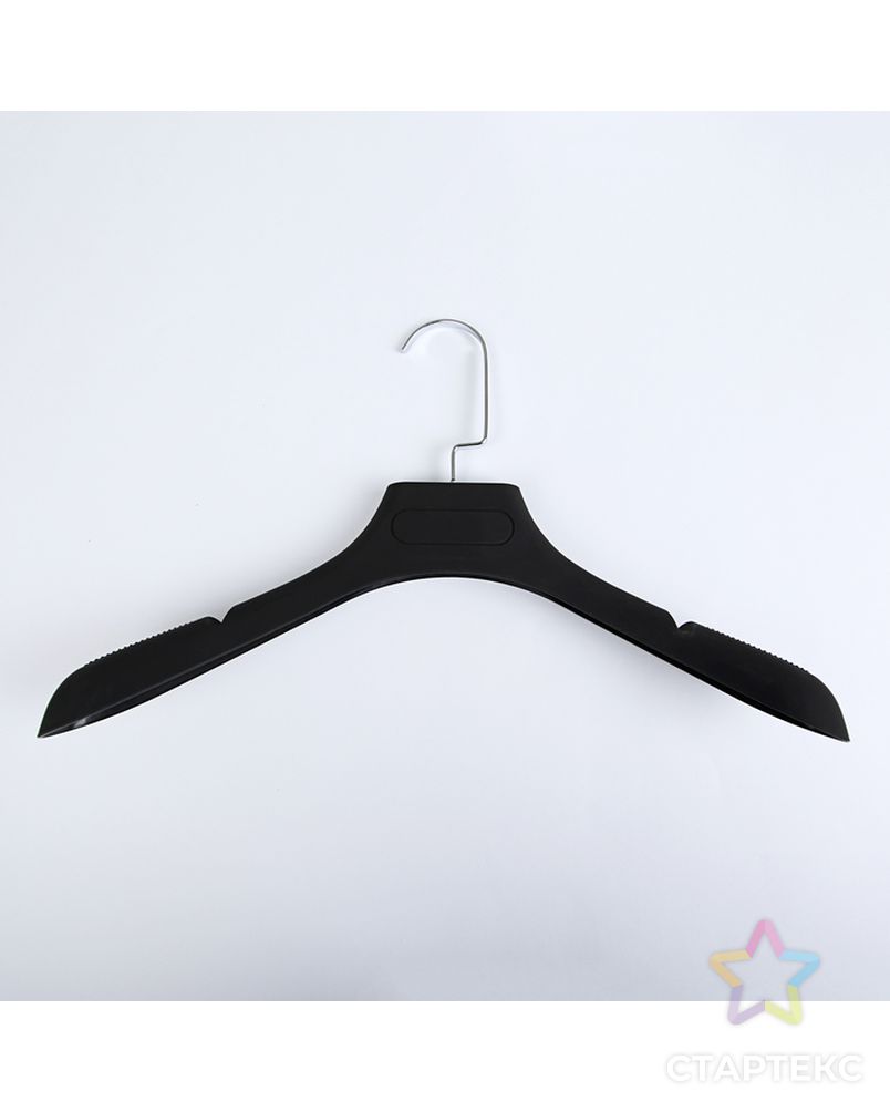 Вешалка-плечики для одежды, размер 40-42, покрытие soft-touch, цвет чёрный арт. СМЛ-190588-1-СМЛ0002757165 1