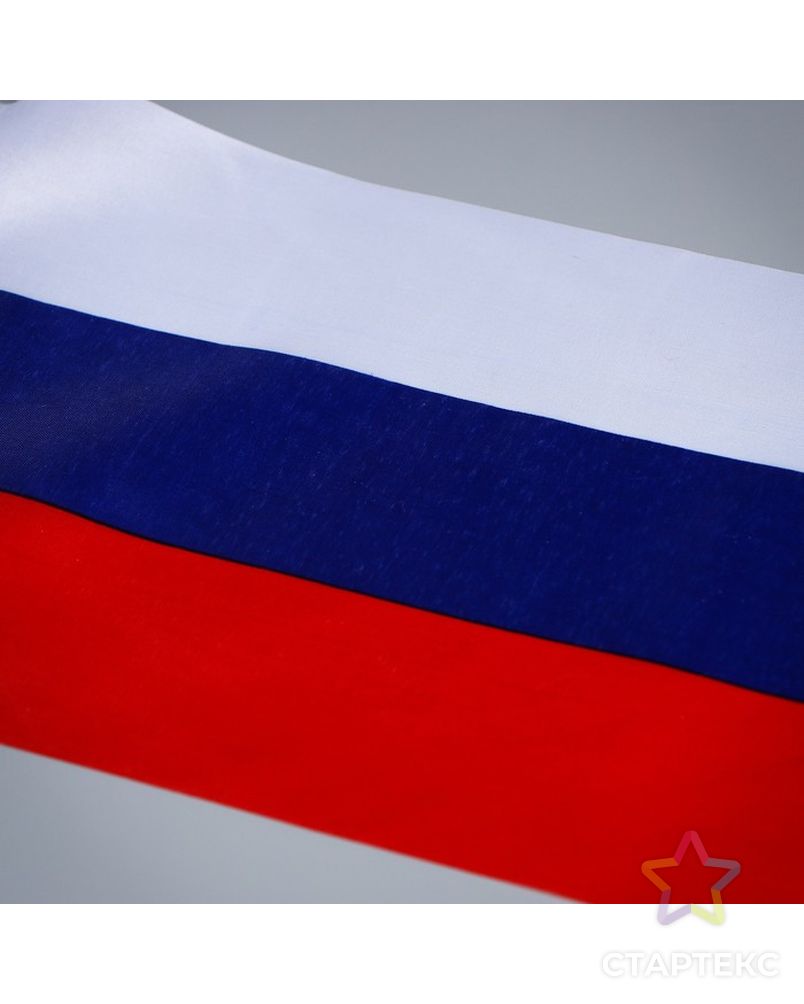 Флаг России 30х20 см, шток (36 см), полиэстер арт. СМЛ-55140-1-СМЛ0002763496 2