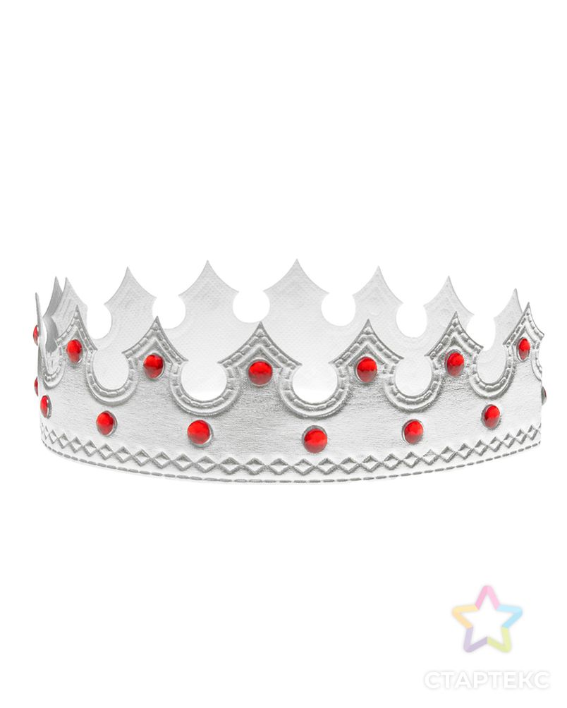 Карнавальная корона «Принц», цвет серебряный арт. СМЛ-100714-1-СМЛ0002768125 1
