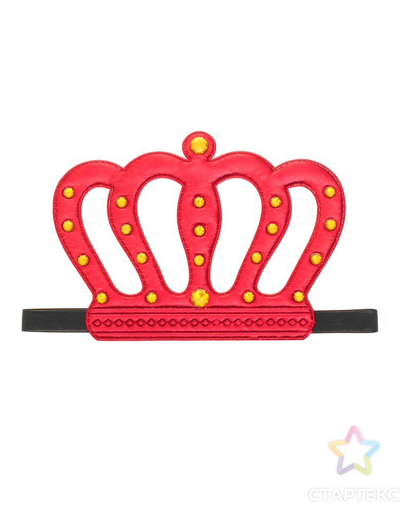 Карнавальная корона «Король», на резинке, цвет красный арт. СМЛ-100708-1-СМЛ0002768130 1
