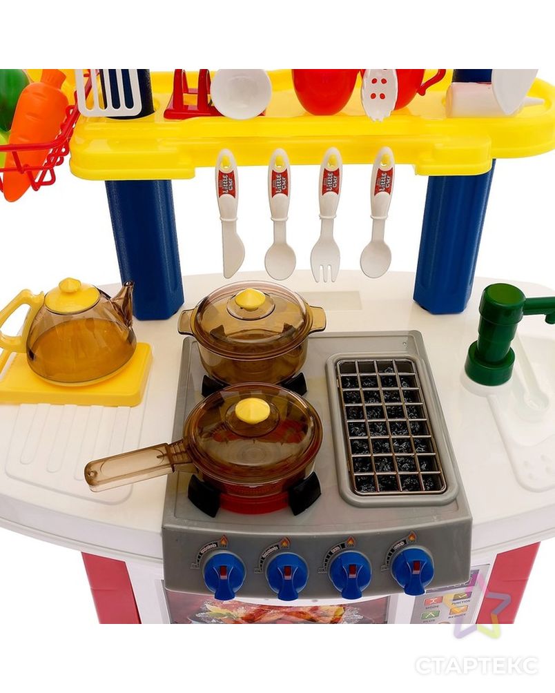 Игровой модуль «Кухня для Шефа» с аксессуарами, световые и звуковые эффекты, бежит вода из крана, 33 предмета арт. СМЛ-51444-1-СМЛ0002778793 4