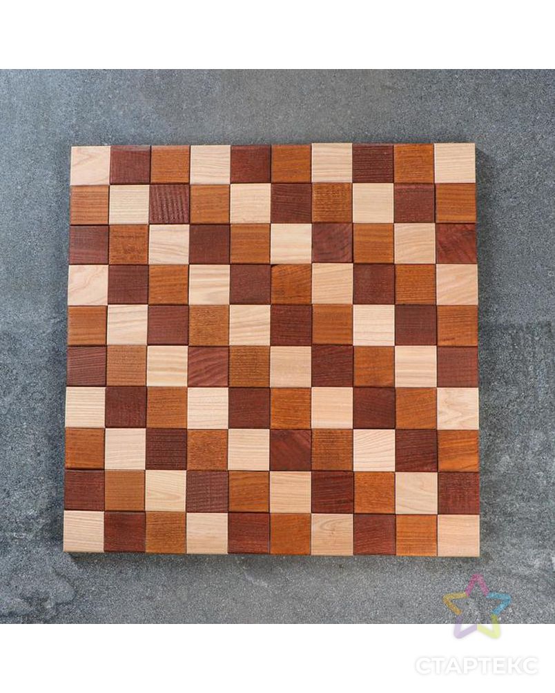 Панель стеновая "Мозаика", 3D, деревянная, 50 х 50 х 1,5 см, массив ясеня арт. СМЛ-154759-1-СМЛ0002793751 1