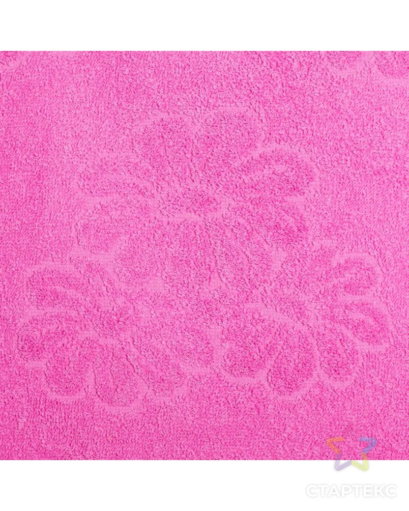Полотенце махровое жаккард 30х50 см, розовый, хлопок 100%, 420 г/м2 арт. СМЛ-21011-1-СМЛ2825000 2