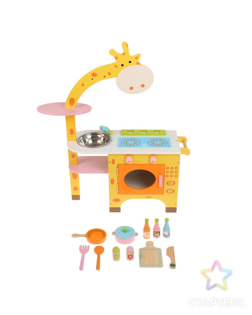Игровой набор «Кухня с жирафом», посудка в комплекте арт. СМЛ-51914-1-СМЛ0002826496 3