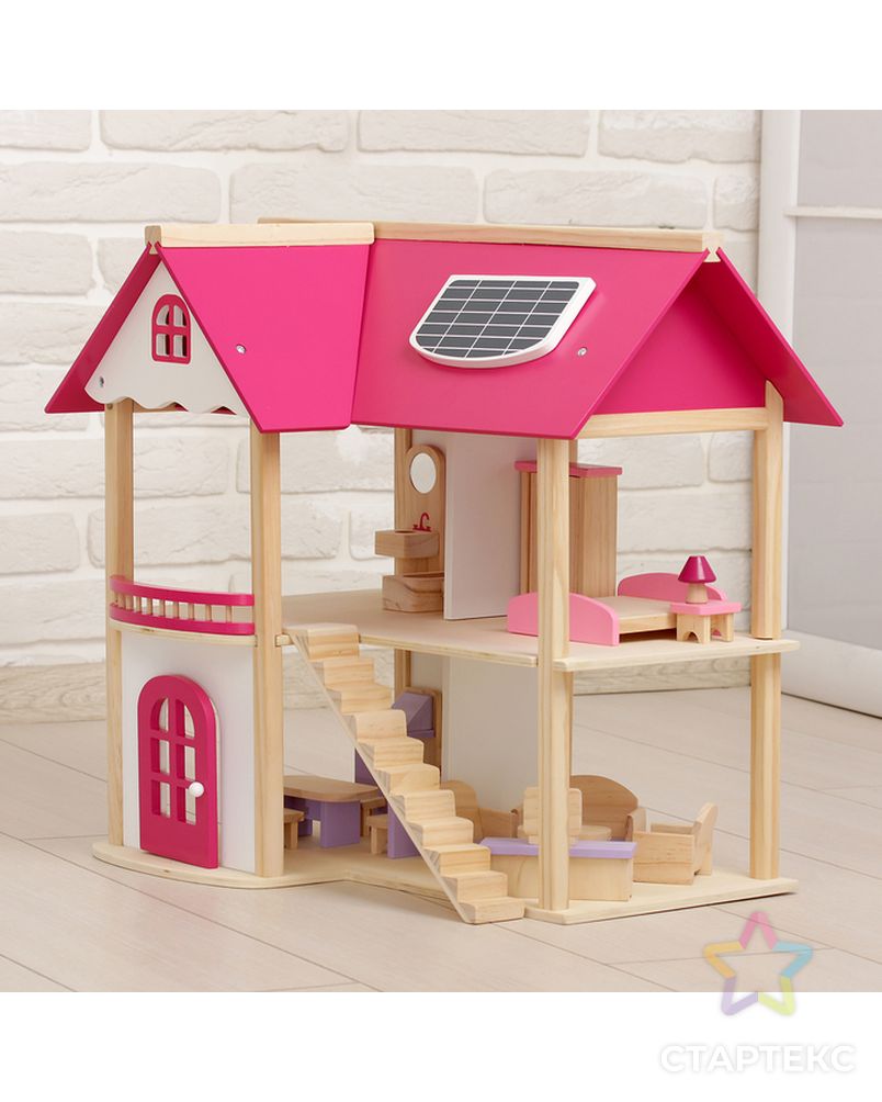 Кукольный домик "Розовое волшебство", с мебелью арт. СМЛ-52648-1-СМЛ0002826498 2