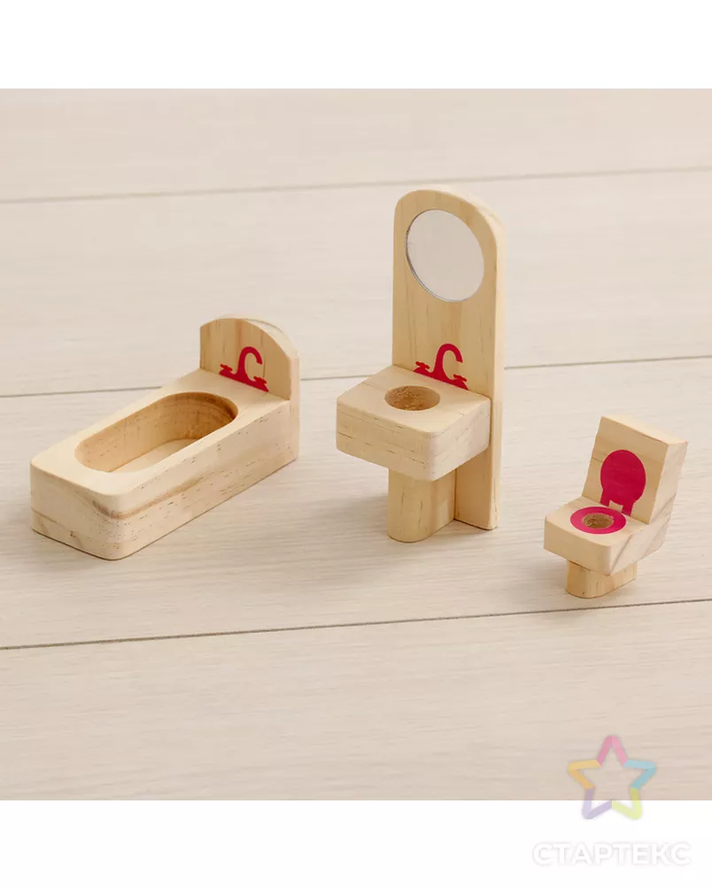 Кукольный домик "Розовое волшебство", с мебелью арт. СМЛ-52648-1-СМЛ0002826498 - рис. 11