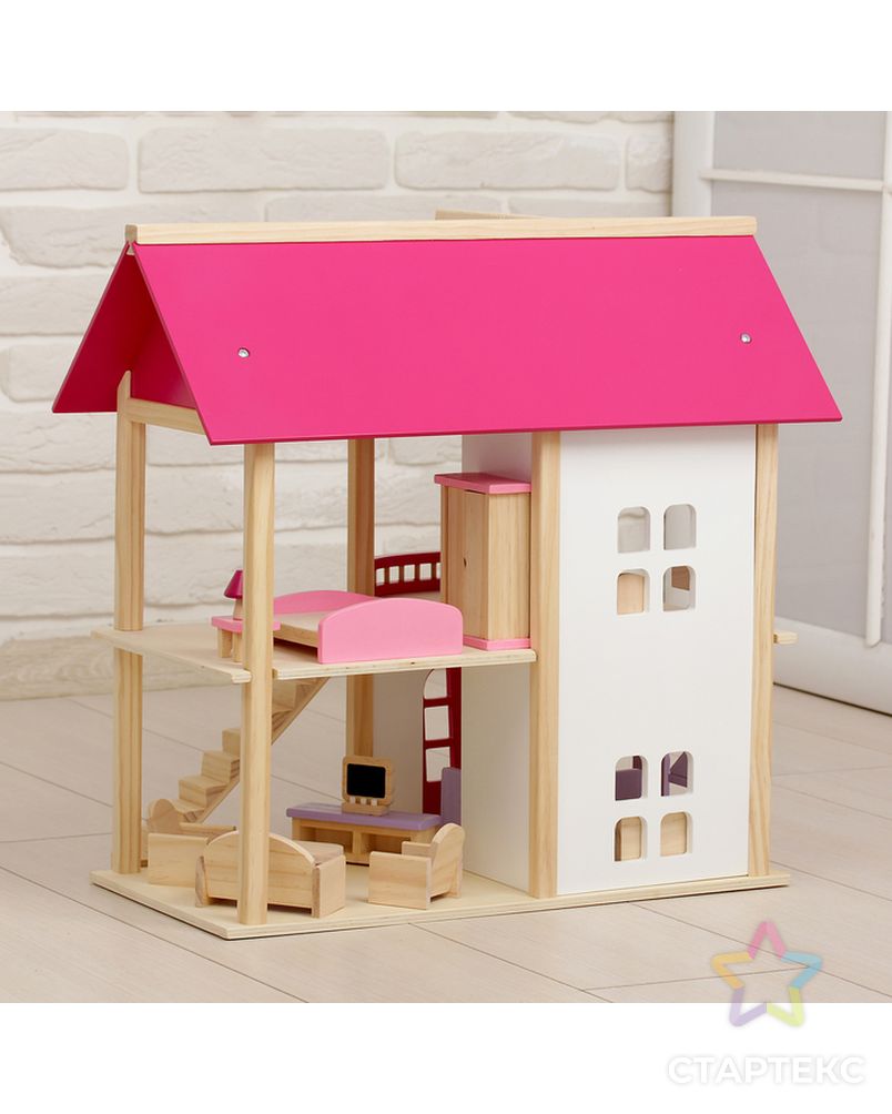 Кукольный домик "Розовое волшебство", с мебелью арт. СМЛ-52648-1-СМЛ0002826498 3