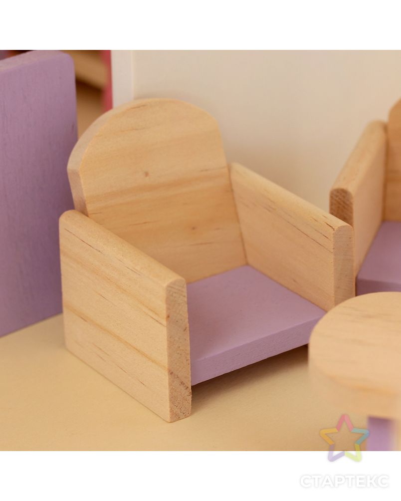 Кукольный домик "Розовое волшебство", с мебелью арт. СМЛ-52648-1-СМЛ0002826498 6