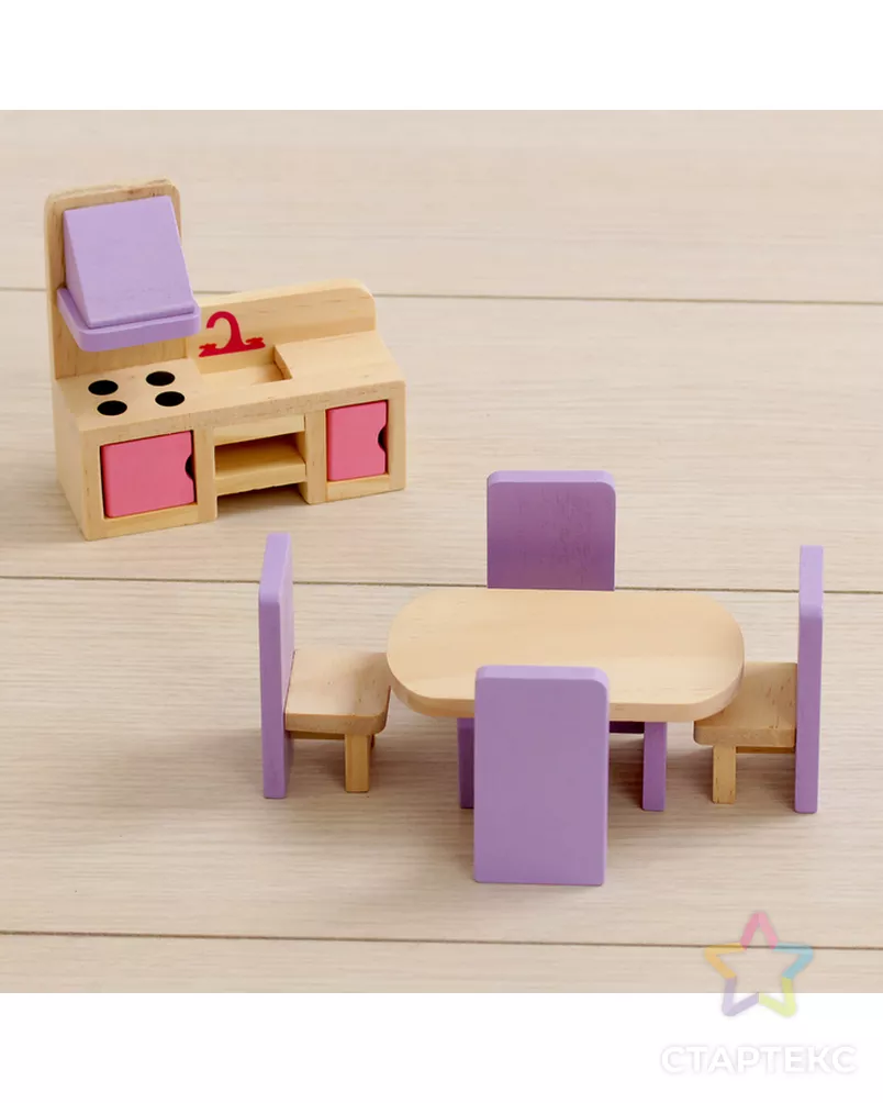 Кукольный домик "Розовое волшебство", с мебелью арт. СМЛ-52648-1-СМЛ0002826498 - рис. 8