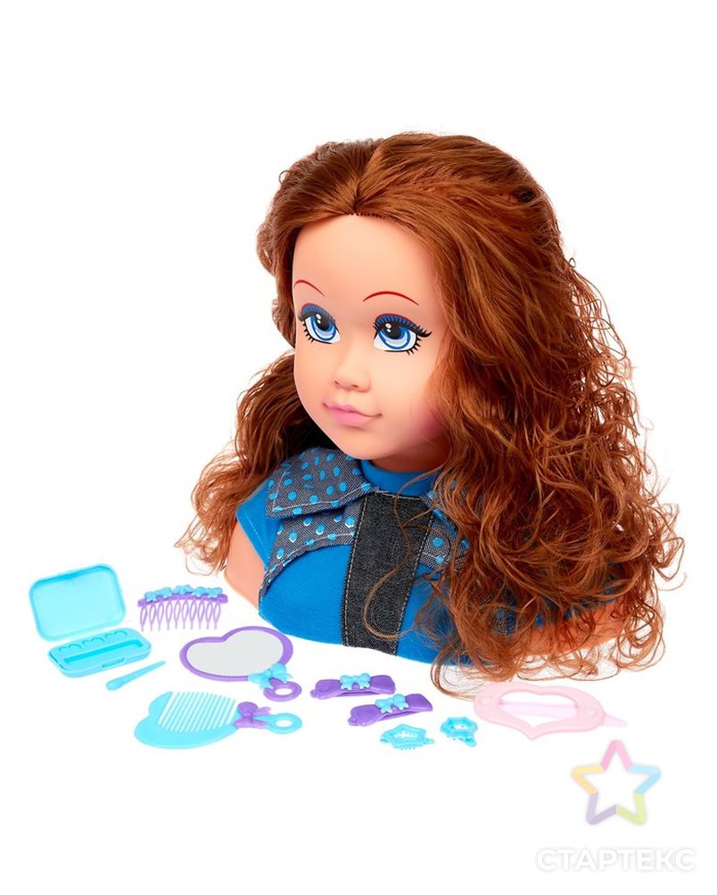 Кукла-манекен для создания причёсок «Карина» с аксессуарами арт. СМЛ-141140-1-СМЛ0002829733 3