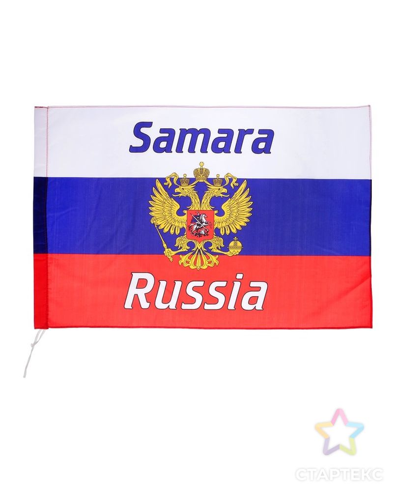 Флаг России с гербом, Самара, 60х90 см, полиэстер арт. СМЛ-55150-1-СМЛ0002874741 1