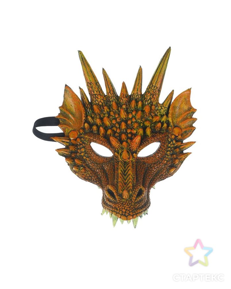 Карнавальная маска «Дракон», цвет золотой арт. СМЛ-97178-1-СМЛ0002922591 1