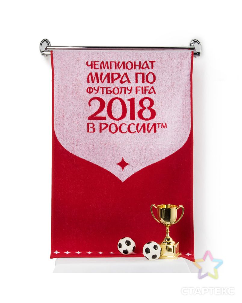 Полотенце махровое 50х90 см, цвет красный (400г/м2), 2018 FIFA World Cup Russia™ арт. СМЛ-20906-1-СМЛ2927323