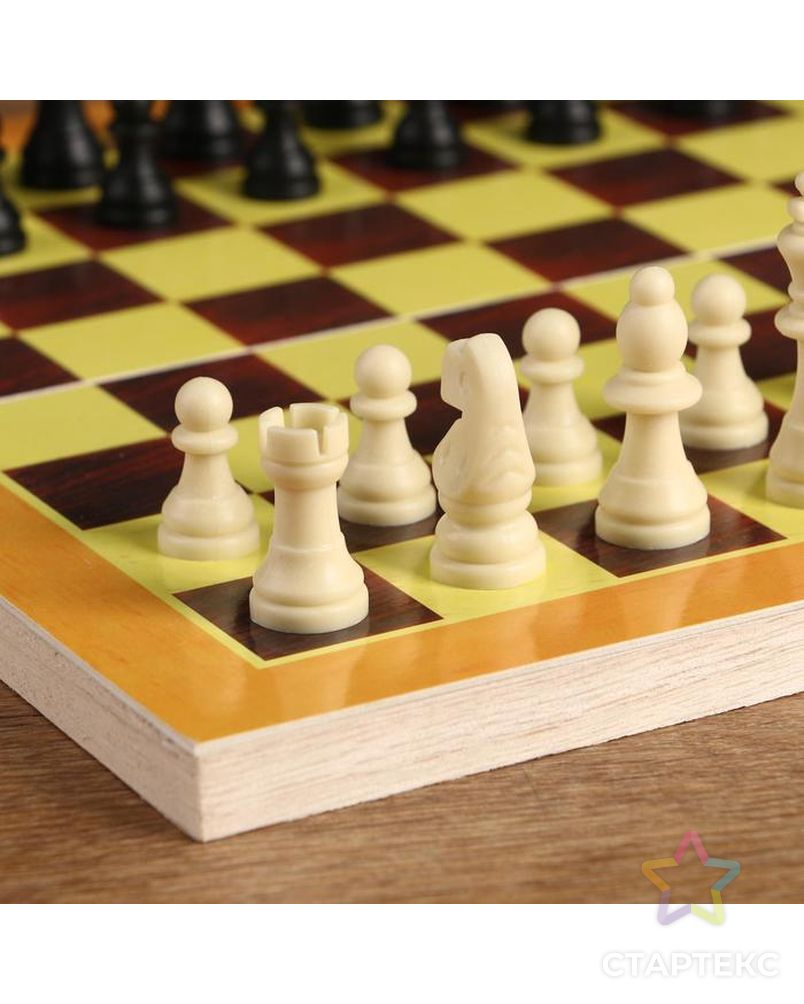 Игра настольная "Шахматы" доска дерево 29х29 см,  микс арт. СМЛ-45967-1-СМЛ0000294861 3