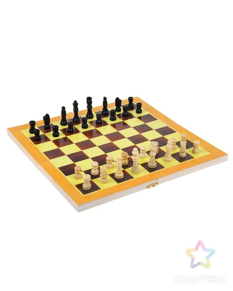 Игра настольная "Шахматы" доска дерево 29х29 см,  микс арт. СМЛ-45967-1-СМЛ0000294861 5
