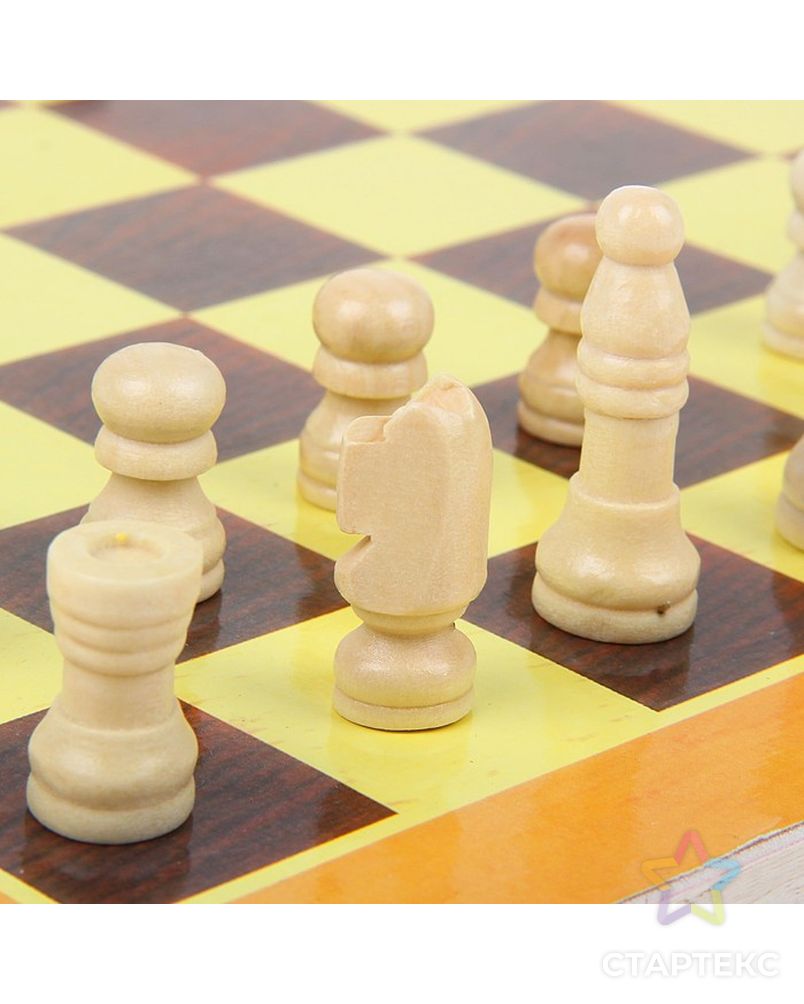 Игра настольная "Шахматы" доска дерево 29х29 см,  микс арт. СМЛ-45967-1-СМЛ0000294861 6