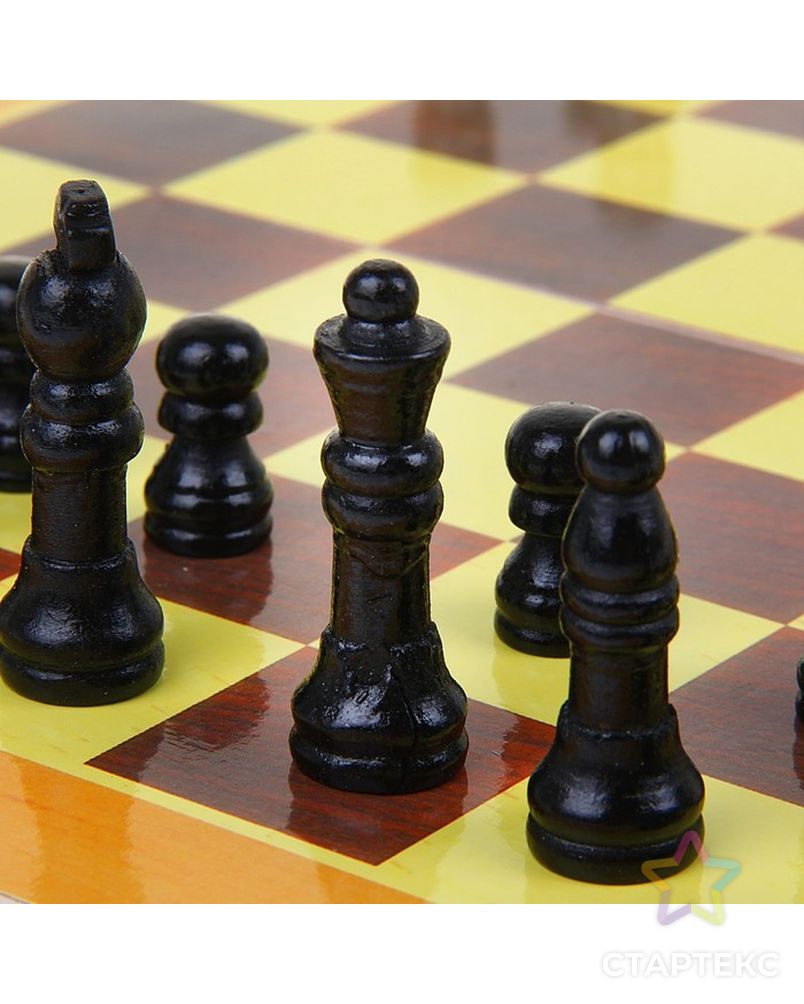 Игра настольная "Шахматы" доска дерево 29х29 см,  микс арт. СМЛ-45967-1-СМЛ0000294861 7